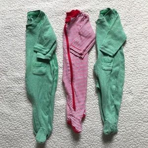 Bundle of 3 Gap/Old Navy Zip Footie Sleepers